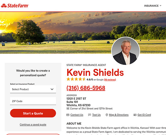 Kevin Shields State Farm headshot Christopher Clark Photography