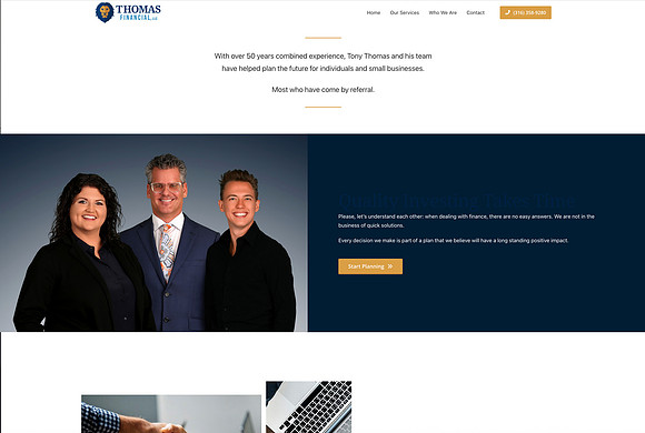 Sample webpage view