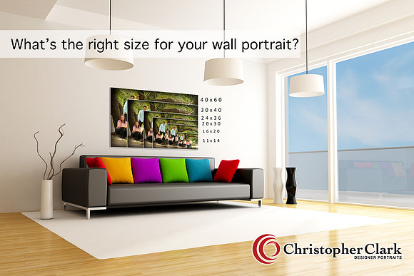 Wall portrait size chart