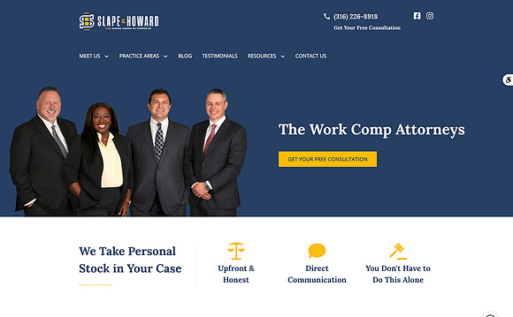 Slap and Howard landing page after professional photography session